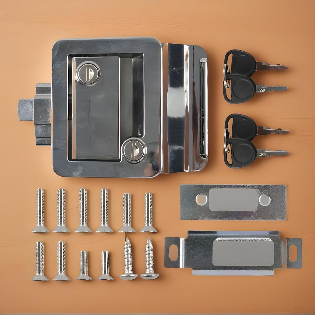 Замок безопасности для двери прицепа, портативный, сверхпрочный, защелка для двери груза RV с ригелем, для автодома, тягача, кемпера, грузовика