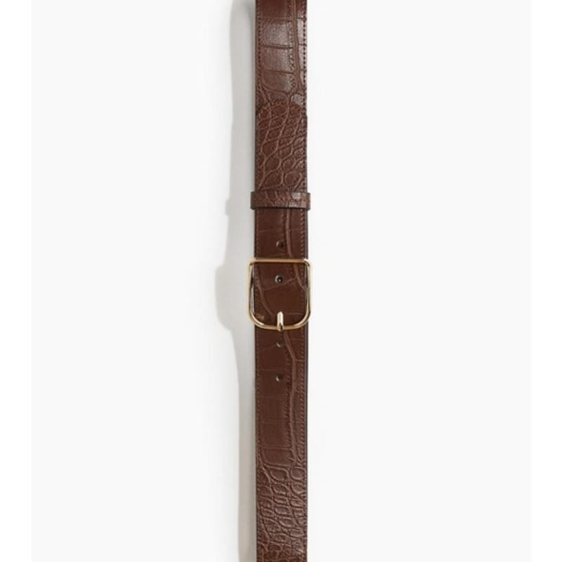 Ремень H&M Коричневый/Узор крокодила 1302259001