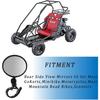 QYMOTO Go Kart Mirrors Side Rear View Mirror for Coleman KT196, Trail Master,Universal fit 1/2''-1.37'' Diameter Handle bar, 2pcs Left and Right