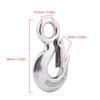 304 Stainless Steel Authentic Swivel Round Eye Snap Clip Cargo Lifting Hook(90mm 0.5T)