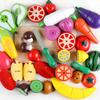 16Pcs Set Kids Imitating Fruit Vegetable Kitchen Cutting Cooking Toy Early Education