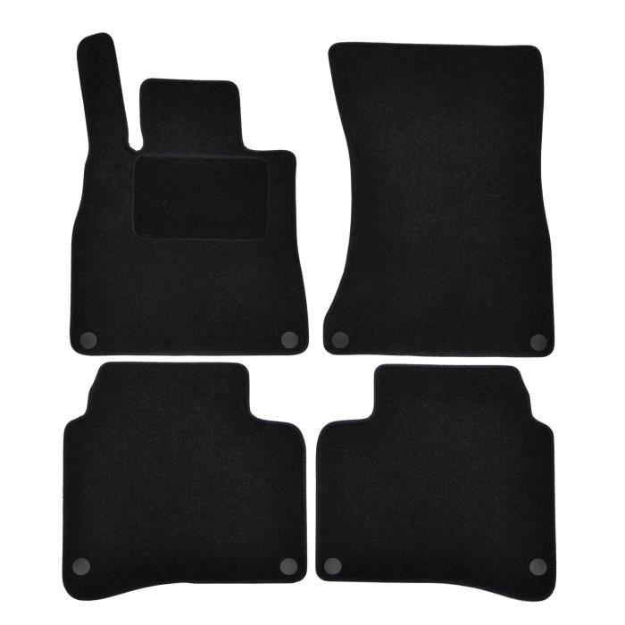 Tapis De Sol - Mercedes - S-class W222 - Velours Noir - 4 Pièces - Antidérapant