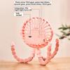360° Rotatable Octopus Folding Fan 3 Gears LED Light Fan Portable Flexible Tripod Fan  Car Seat