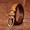 Ремень женский индивидуальный тренд кожаный пряжка первый слой коровья кожа ретро и мода универсальный ремень женский