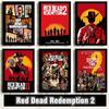Game TV Red Dead Redemption 2 Posters and Printed Character Wall Art Pictures Living Room Oil Painting