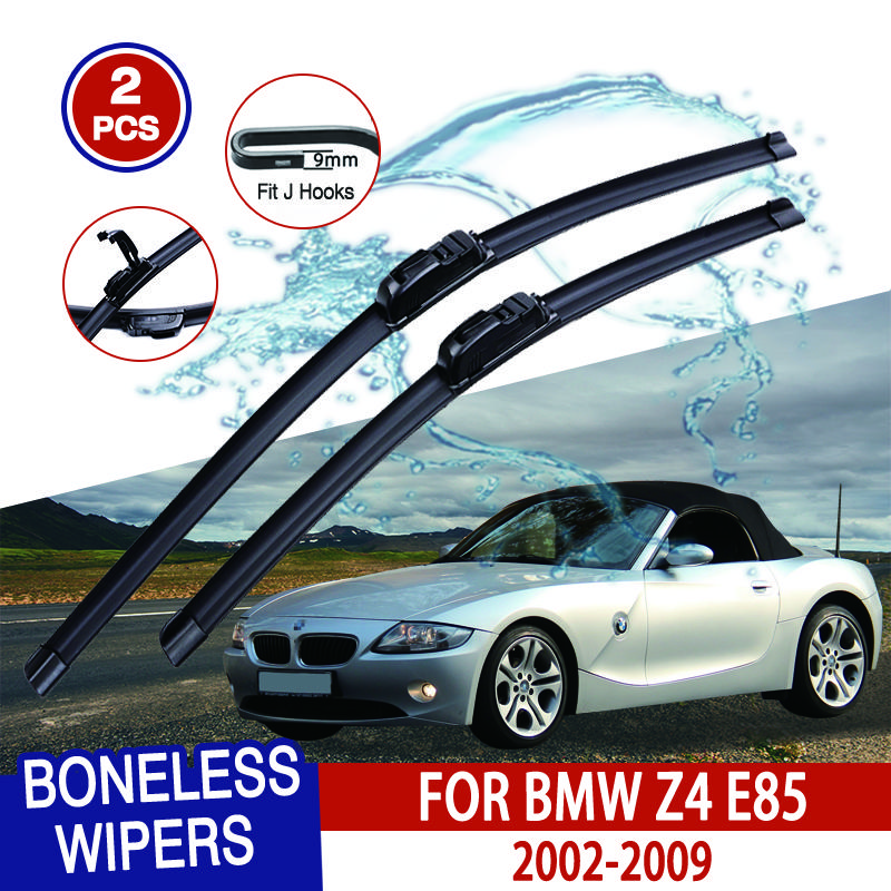 Для BMW Z4 E85 2002-2009 Автомобильные дворники U-образные Мягкая резина Бескаркасные Бескорпусные Автомобильные дворники 21"+20"