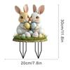 Пасхальные садовые колышки, уличный декор для двора, табличка, праздничные украшения, 2D акриловые весенние знаки с кроликом и яйцом для двора, патио, газона