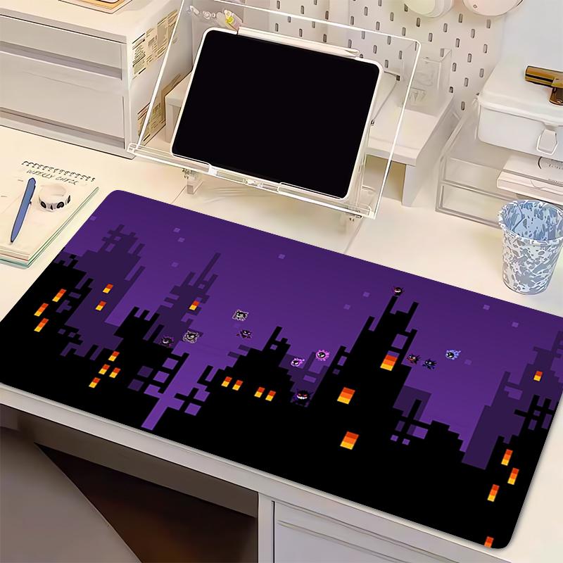 Mouse Pad PPokemon Gengar Professional eSports Game Players Speed Lock Edge Rubber Game Extended Desk Mat Mousepad Keyboard Mat