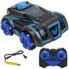 Игрушечная машинка с дистанционным управлением 2.4G, гоночная машинка, вращающаяся на 360 градусов, со светом и музыкой для детей, синяя