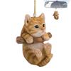 Car Pendant for Rearview Mirror Cute Cat Shape Acrylic Car Rearview Mirror Decoration -