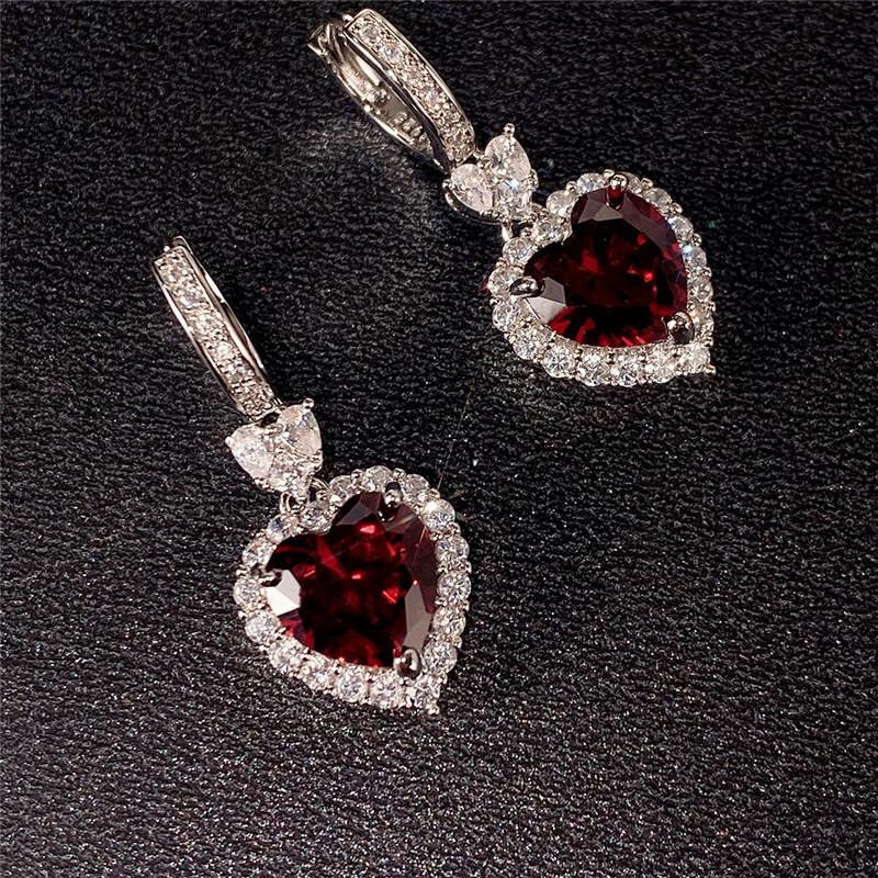 Великолепные серьги-подвески в форме сердца с кристаллами для женщин, изысканный дизайн, аксессуары для свадебной вечеринки, роскошные женские ювелирные изделия, подарок