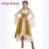 Baroque Style European Medieval Stage Dress With Spliced Polyester Fabric For Theater Performances