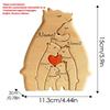 Семья медведей Деревянный пазл с сердечком Любящий Декоративный Теплый Подарки на день рождения Взрослые Дети Подарок Домашний декор Рождественские украшения