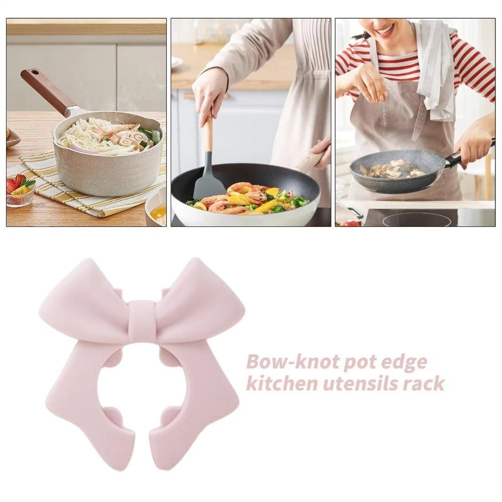 Heat-Resistant Material Silicone Spoon Holder Spoon Pan Holder Food Preparation