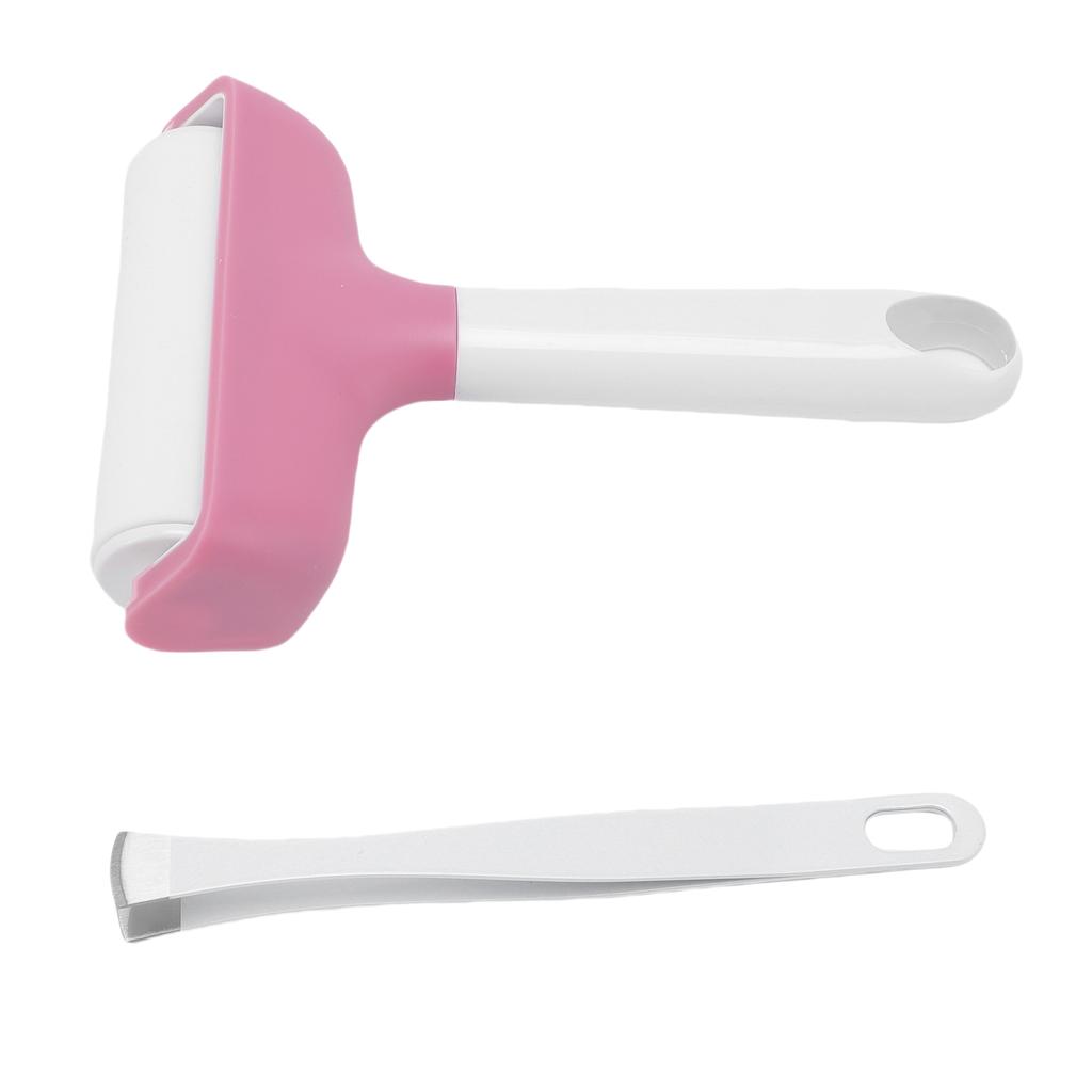 Roller and Tweezers Kit Hand Printmaking Roller for Leather Fabric Paper Wrinkle Bubble Removal