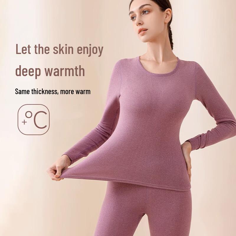 Langsha Women's Wool Silk Thermal Underwear Set