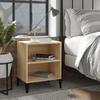 VidaXL Bedside Table with Metal Legs Sonoma Oak 40x30x50 Cm