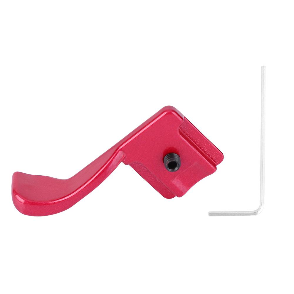 Aluminum Alloy Finger Thumb Grip Hot Shoe Mount Holder Bracket for Fuji X100 X100S X E1(red)
