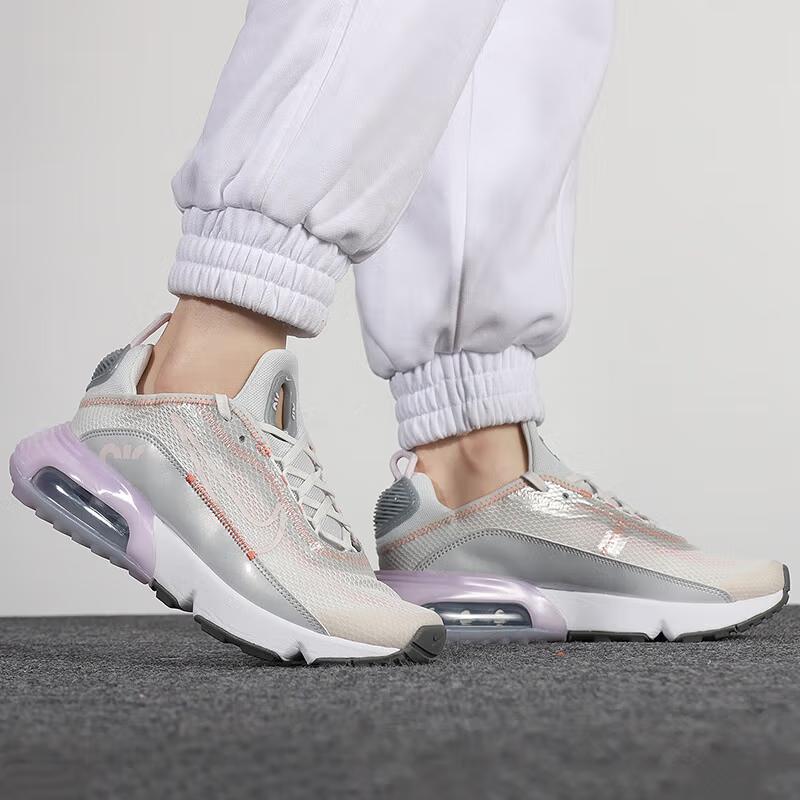Nike Air Max 2090 GS Platinum Tint Light Violet Kids Sneakers Grey Metallic-Platinum Crimson-Bliss CJ4066-014
