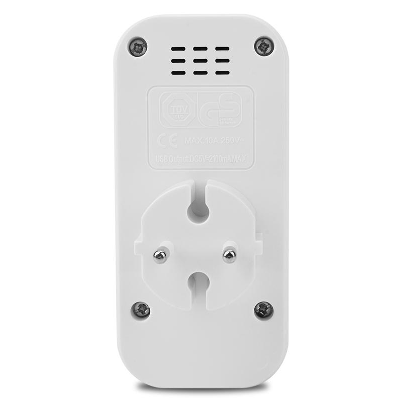 Многофункциональный, 2 разъема, 2 USB-порта для зарядки, питание для USB-устройств, вилка европейского стандарта