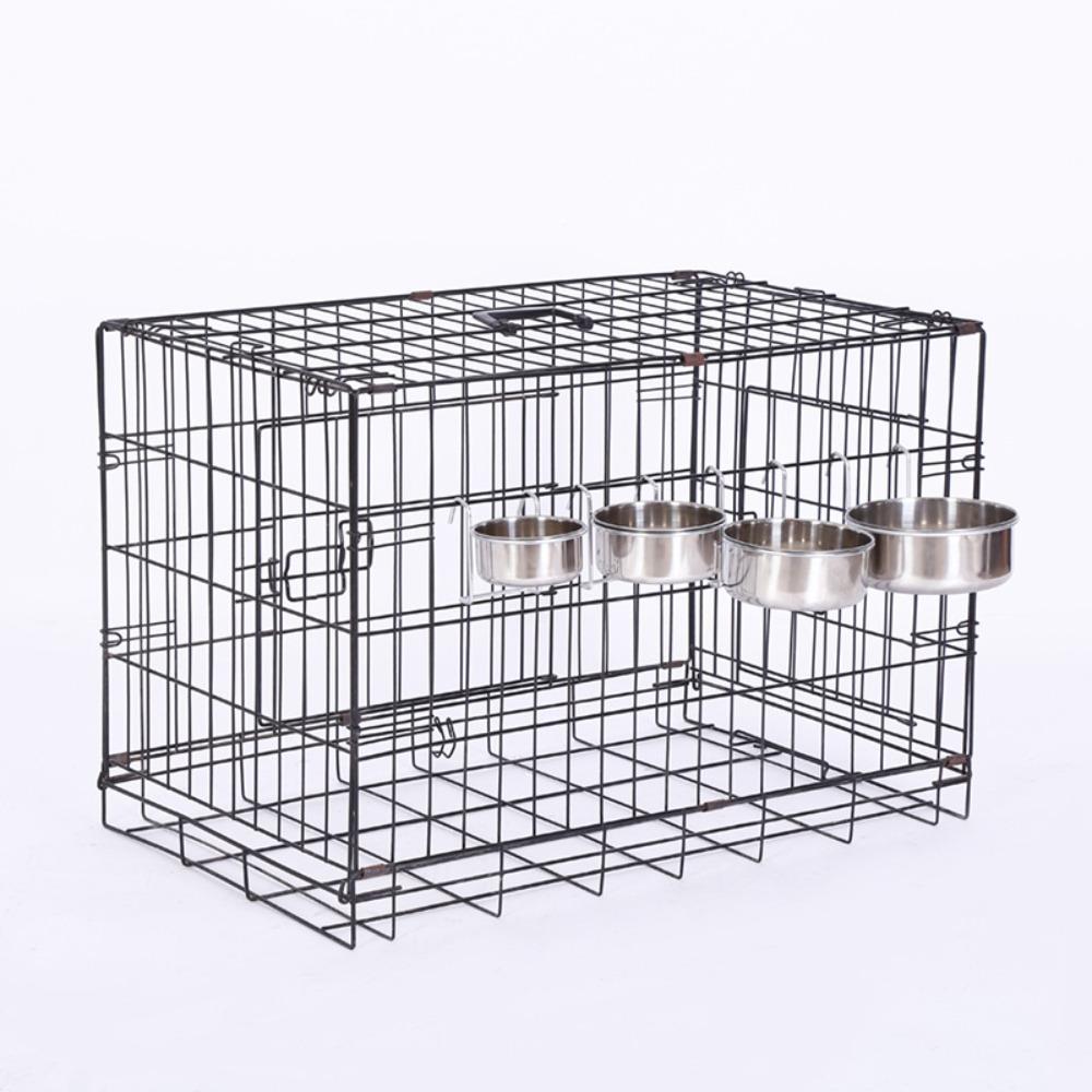 Hanger Cage Cup Hanging Feeder Dish Travel Food Water Bowls Stationary Dog Bowl Pet Feeding Tools