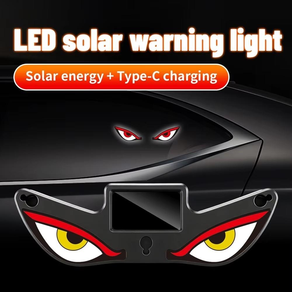 Suction Cup Solar Powered Car Neon Light Wireless Cool EYE Ambient Lights New Smart LED Lights