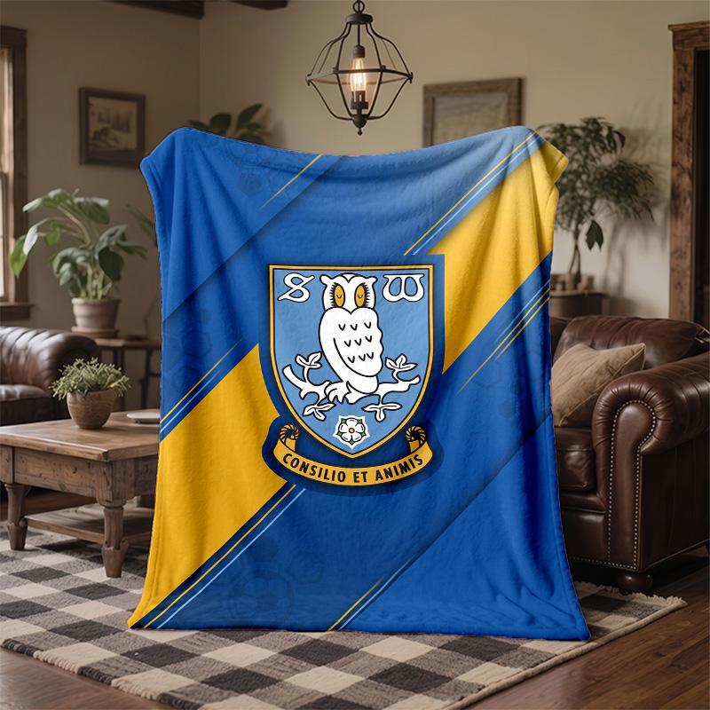 Флисовое одеяло в тематике Sheffield Wednesday Уютное мягкое плюшевое одеяло для спальни, дивана, путешествий