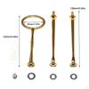 Cake Plate Stand Handle Hardware Rod Metal Dessert Holder 3 Tiers Cupcake Tray