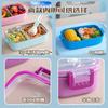 Stainless Steel Lunch Box Students - Leakproof BPA-Free Dual Compartment Microwave Safe 500-800ml