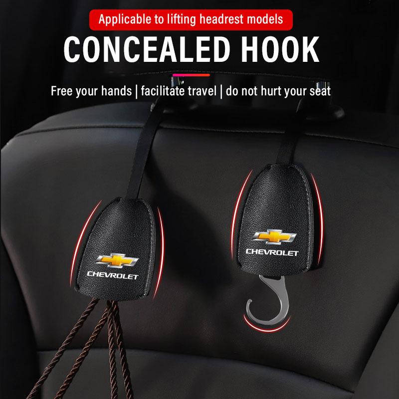 Для Chevrolet KM0Кожаные крючки на спинку сиденья автомобиля Портативная вешалка для сумок для Chevrolet Crvalier Malibu Captiva Cruze Silverado Spark Штоки клапанов