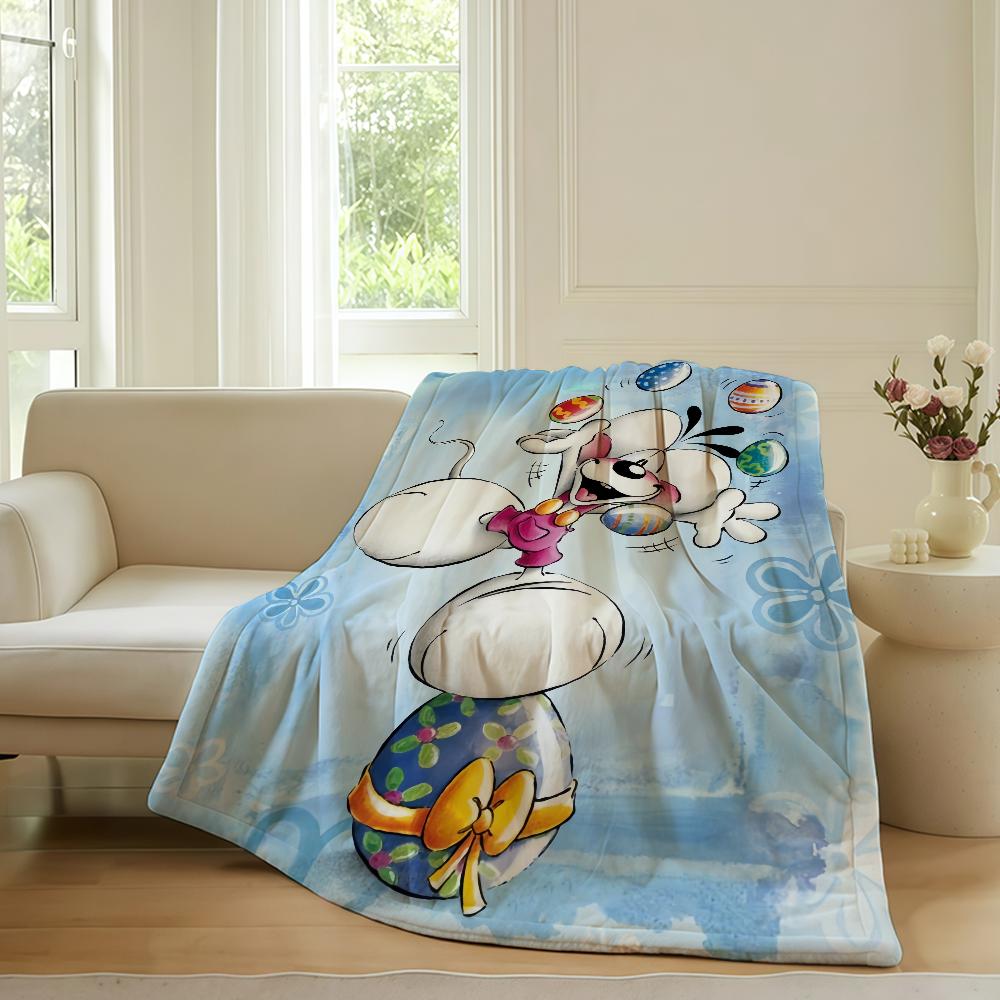 Cartoon D-Diddl-S Cute Blanket Warm Soft Suitable For Bedroom Sofa Bed Living Room Office Travel Camping Gifts