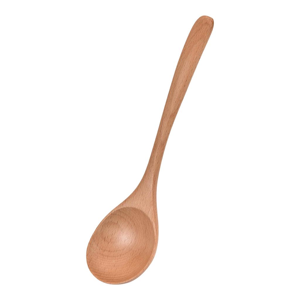 Japanese Style Wooden Soup Spoon With Long Handle Kitchen Utensil Practical Tableware For Home Dining Outdoor Use