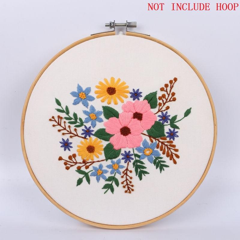 DIY Flowers Pattern Handmade Embroidery Kit Perfect for Creativity and Fun