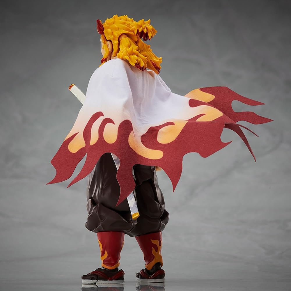 Figma Demon Slayer Rengoku Kyojuro Non-Scale Painted Action Figure Plastic Collectible Toy