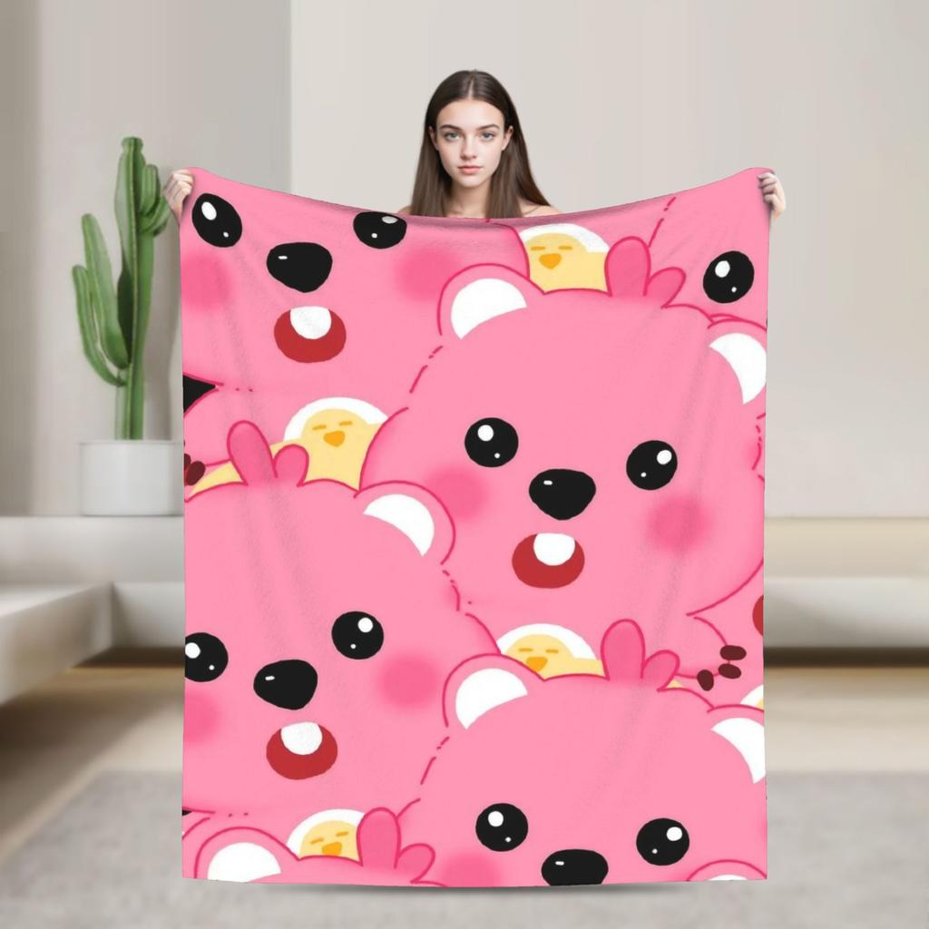 Loopy Pettys Crongs Eddys Pobys Cartoon Fuzzy blanket Pororos Throw blanket for Sofa Bedding Lounge 200x150cm Bedspreads