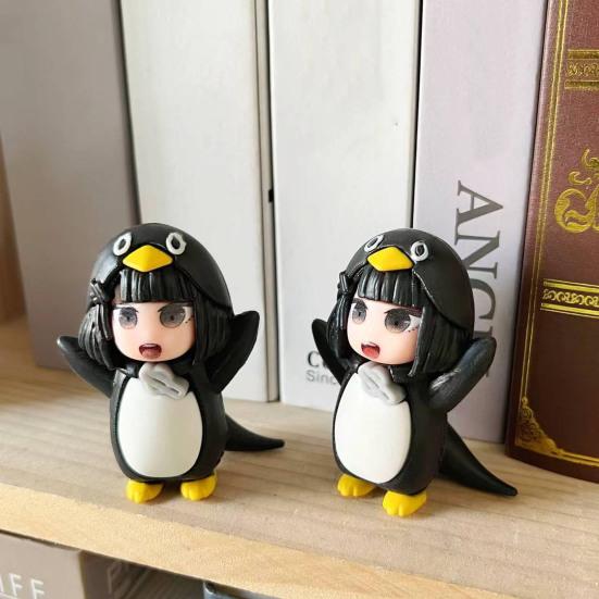 Маленькая фигурка пингвина Милый мультяшный пингвин Коллекционная фигурка Украшение для рабочего стола Панель приборов автомобиля