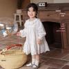 Хлопковое платье с вышивкой для девочек, с длинным рукавом - Весенний западный стиль