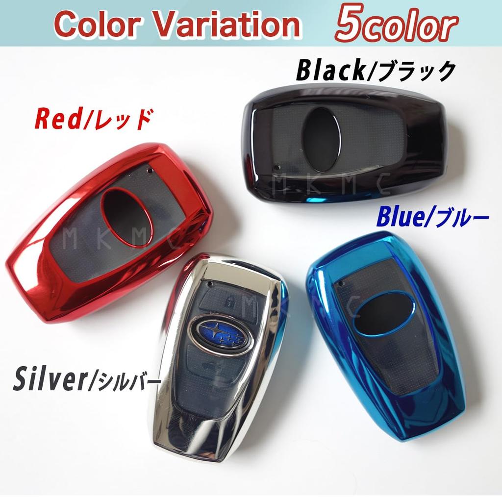 MKMC Key Case Cover Subaru Impreza Forester Sk Revogue Legacy Crosstrek Wrx Sti Accessory Custom Parts, Black