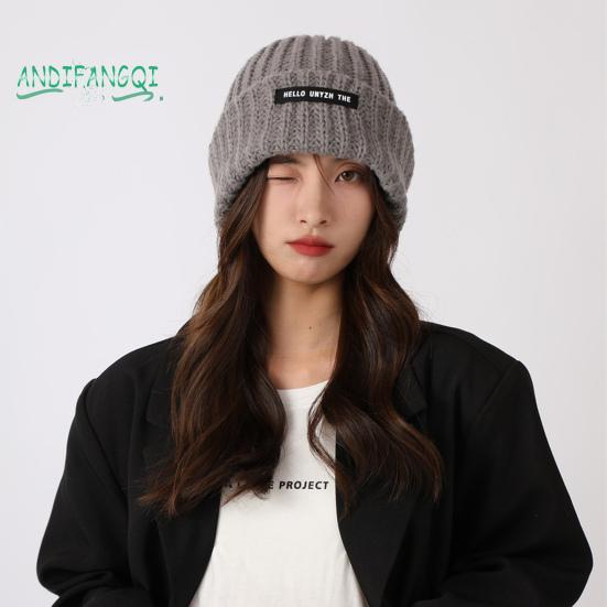 Зимняя теплая шапка - супермягкая эластичная, однотонная, ветрозащитная, утолщенная защита ушей, лыжи на открытом воздухе, женская шапка-бини