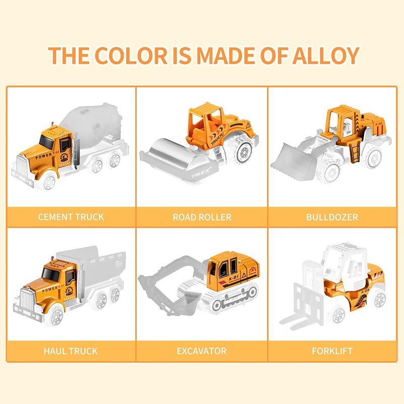 Игрушки для малышей, литые под давлением строительные игрушки, автомобиль-перевозчик, автомобиль, детские игрушки, грузовик, автомобиль из сплава, набор игрушек для детей 3-9 лет, дети, мальчики и девочки