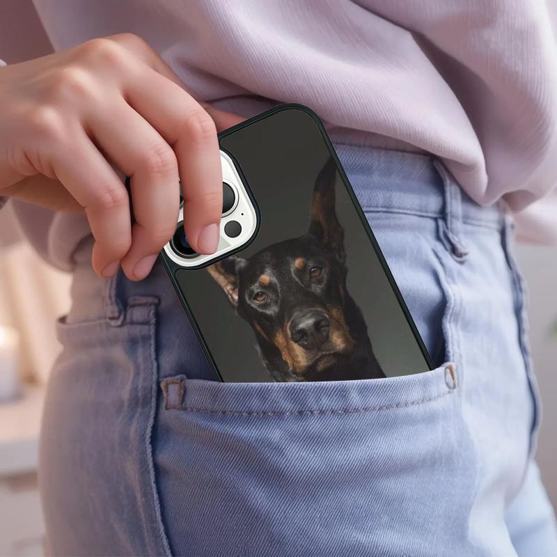 Animals Doberman dog Phone Case For iPhone 17 Air 15 16e 14 13 Pro Max Coque 12 11 Pro Max PLUS cover