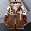 Autumn and Winter Fashion Lamb Cashmere Coat Men's Casual Loose Comfortable Thick Warm Large Size Jacket