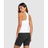 Gymshark Повседневный Racer Back Tank с полкой Белый B8a7p Wb57