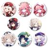 32/44/58mm Game Anime Genshin Impact Pin Fun Cartoon Cute Head Image Brooch Badge Bag Decor for Fans Collection Friends Gift Accessory