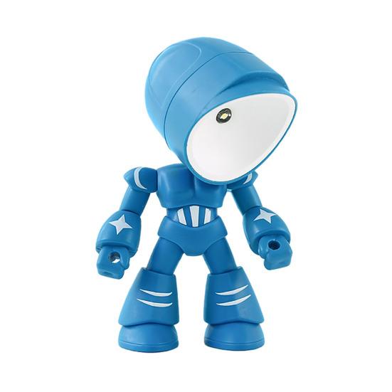 Подвижный робот-ночник, светодиодная настольная лампа с гибким плечом, беспроводной портативный декор для офиса, спальни