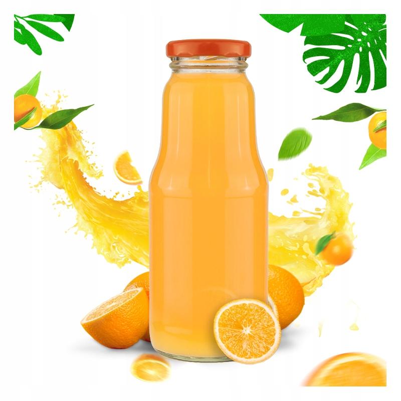 5X Butelka Fruit Na Sok Soczek 300Ml + Wieczko Na Przetwory Syropy Wode