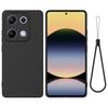 For Xiaomi Redmi Note 14S 4G Liquid Silicone Case Phone Back Cover with Hand Strap