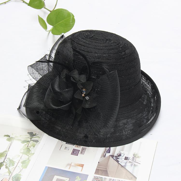 Temperament Flower Lace Top Hat Ladies Summer Sun Hat Fashion Dome Versatile Curling Basin Hat