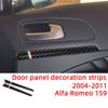 Door Panel Decoration Strips Trim Carbon Fiber Car Stickers For 2004-2011 Alfa Romeo 159 Interior