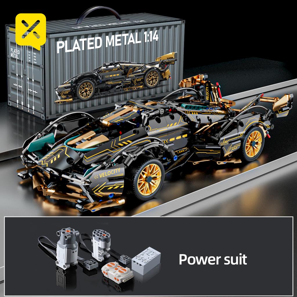 ToylinX Supercar Building Block Toy 1:14 ABS Material Age 14+ Optional Power Group Christmas Gift for Adults and Kids With Box